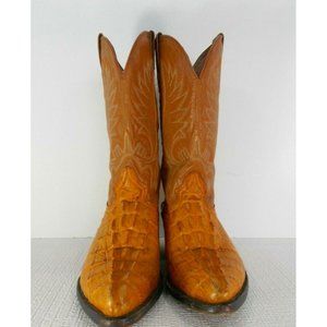 PREMIER ALLIGATOR PRINT Boots Men's size 8 Brown